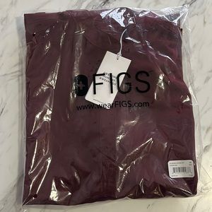 Figs burgundy Rafaela scrub top